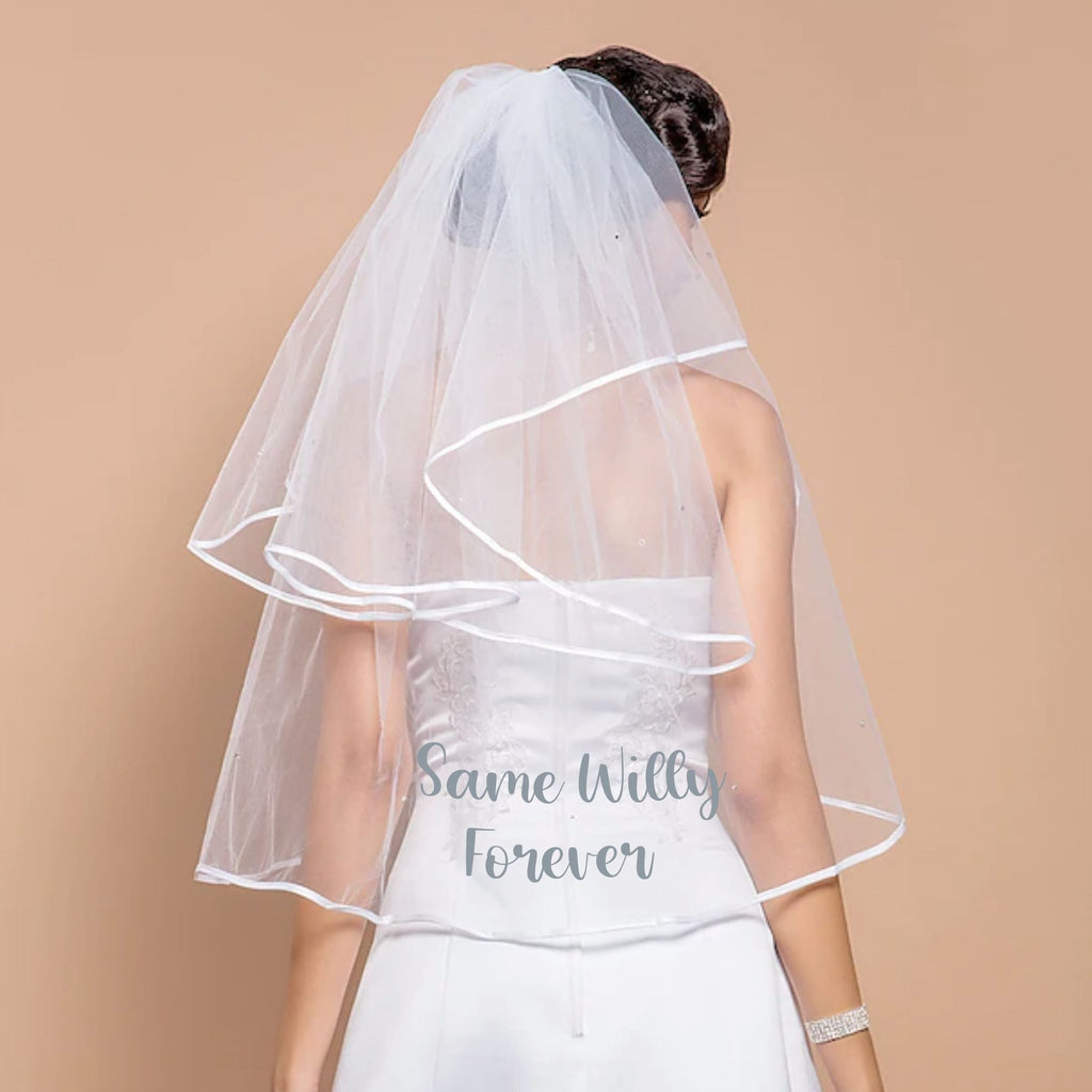 Personalised White Veil Lively & Co