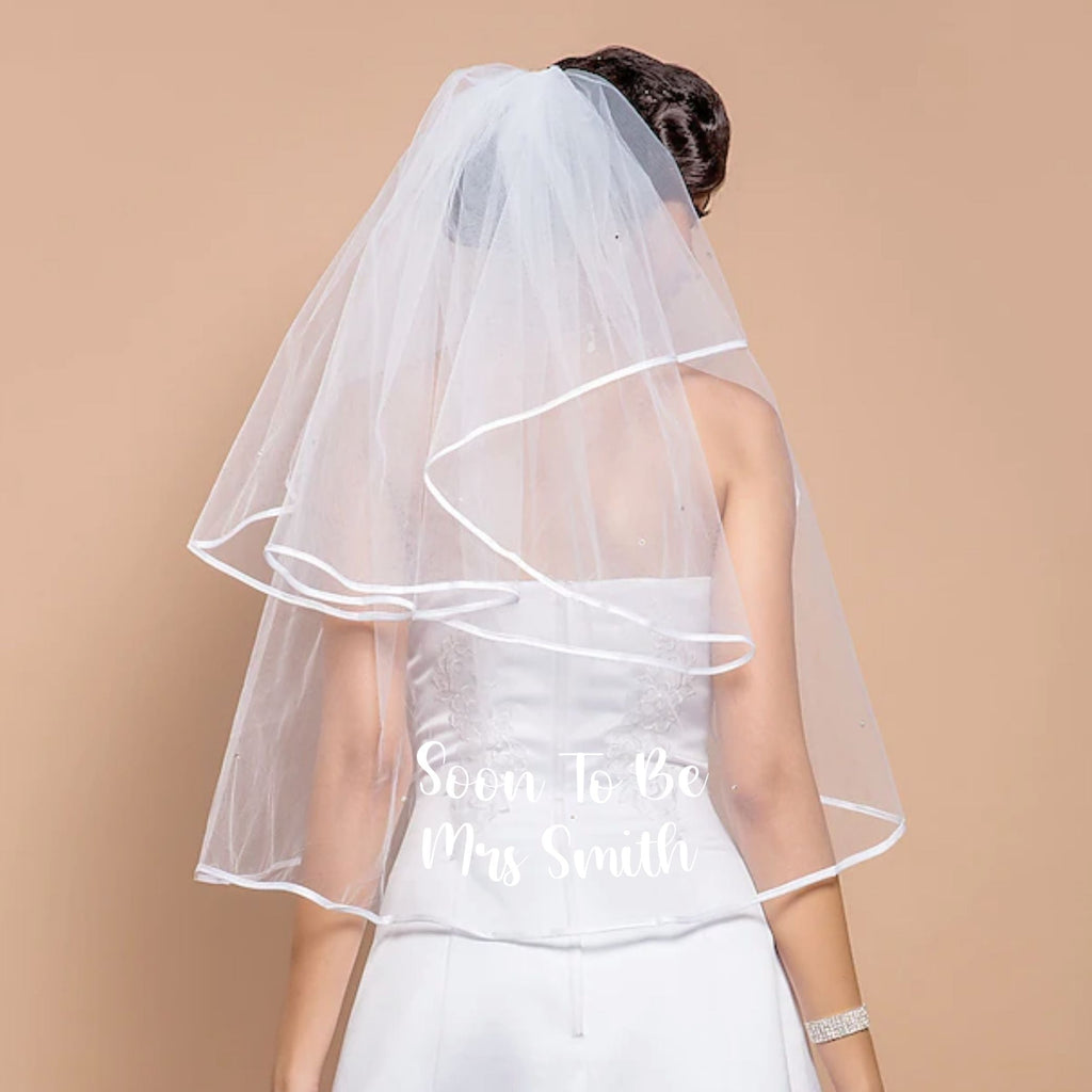 Personalised White Veil Lively & Co