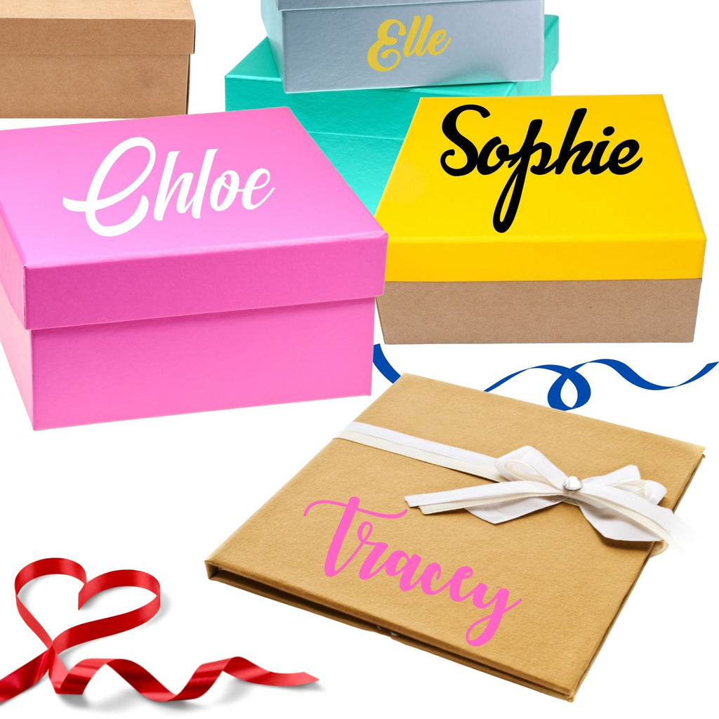 Custom Decal Vinyl Gift Box Sticker - 3 sizes Lively & Co 