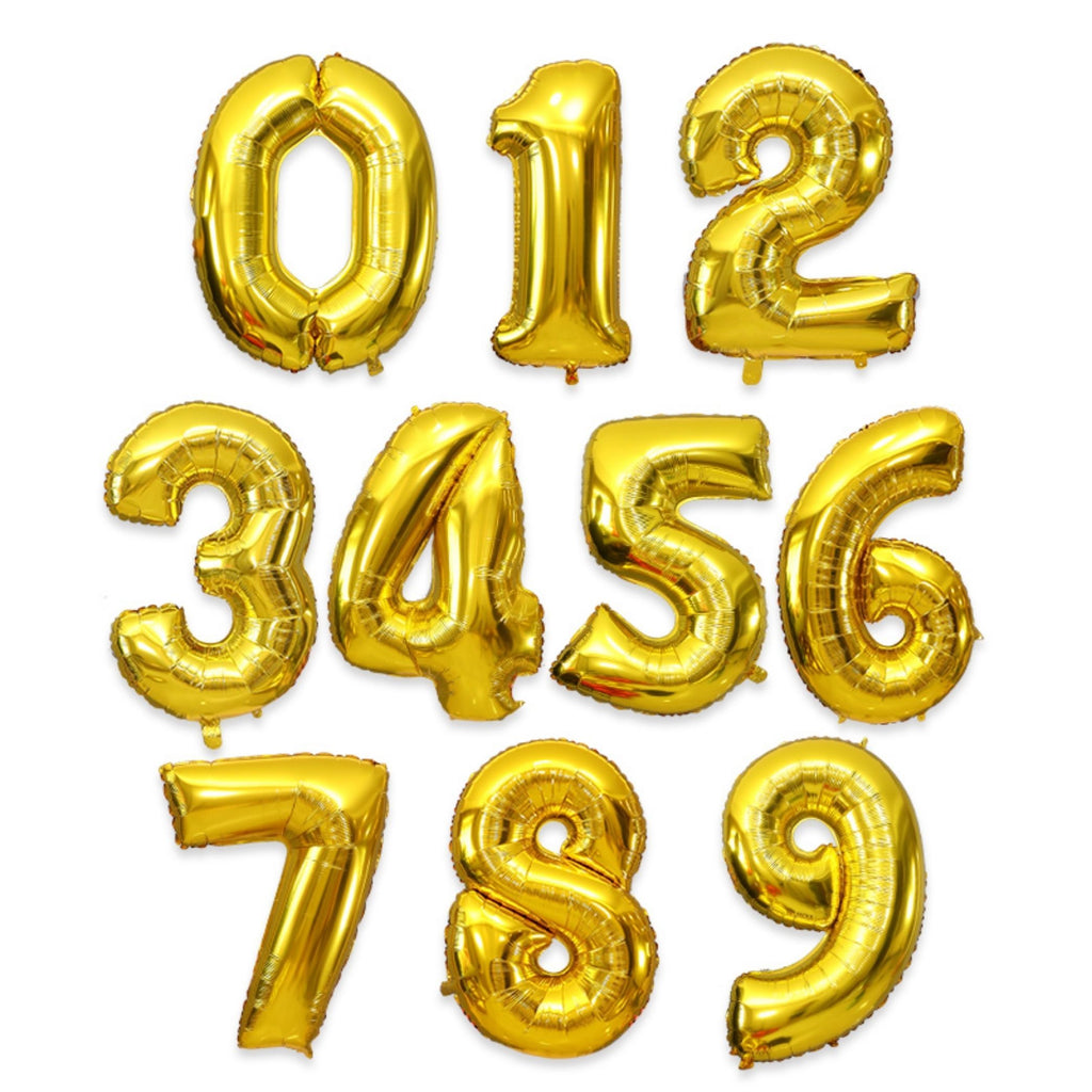 Gold Number Balloons at Lively & Co
