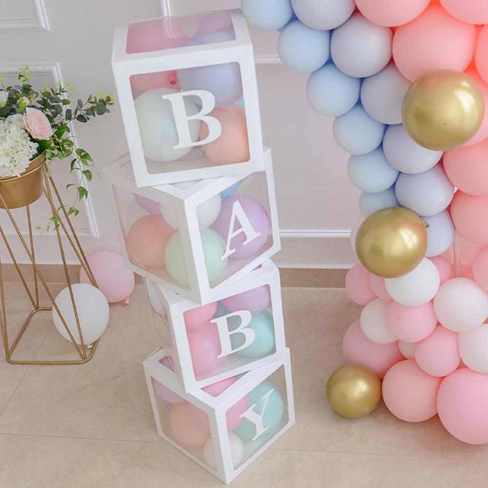 Baby box baby shower balloon box pastel