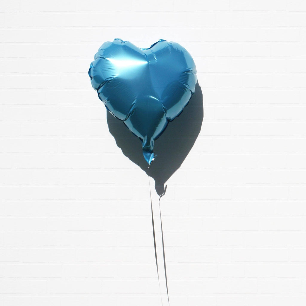 Baby Blue Foil Heart Balloon from Lively & Co Party Supplies