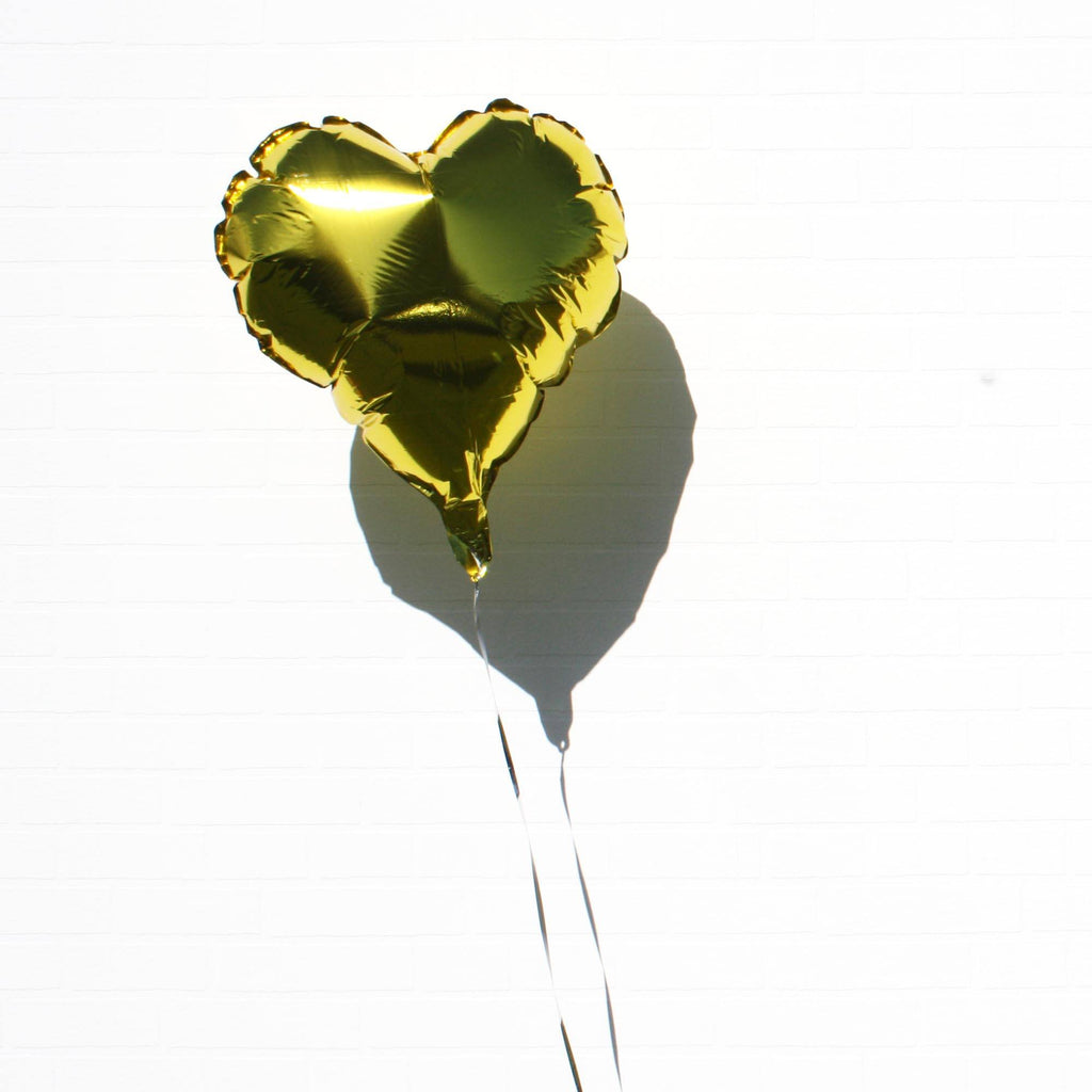 Gold Foil Heart Balloon from Lively & Co Party Supplies NZ