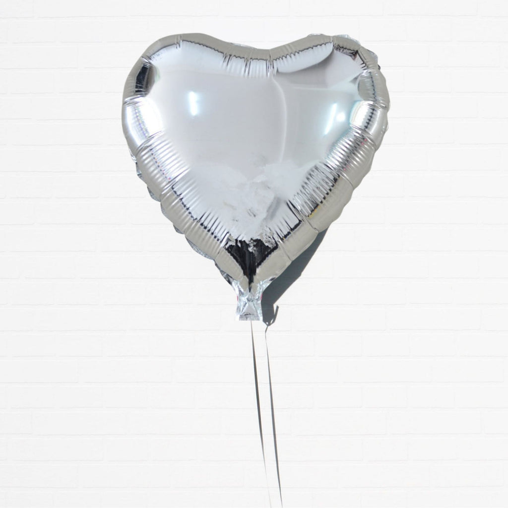 Silver Foil Heart Balloon from Lively & Co Party Supplies NZ