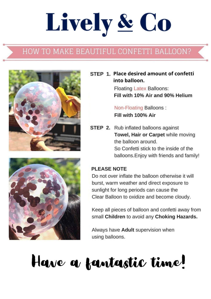 How to make Beautiful Confetti Balloons Lively & Co 
