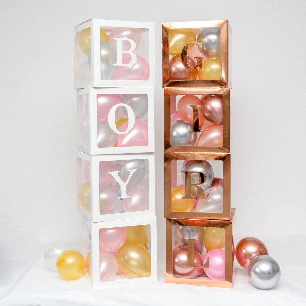 Individual Baby Shower Balloon Box Rose Gold Lively & Co 