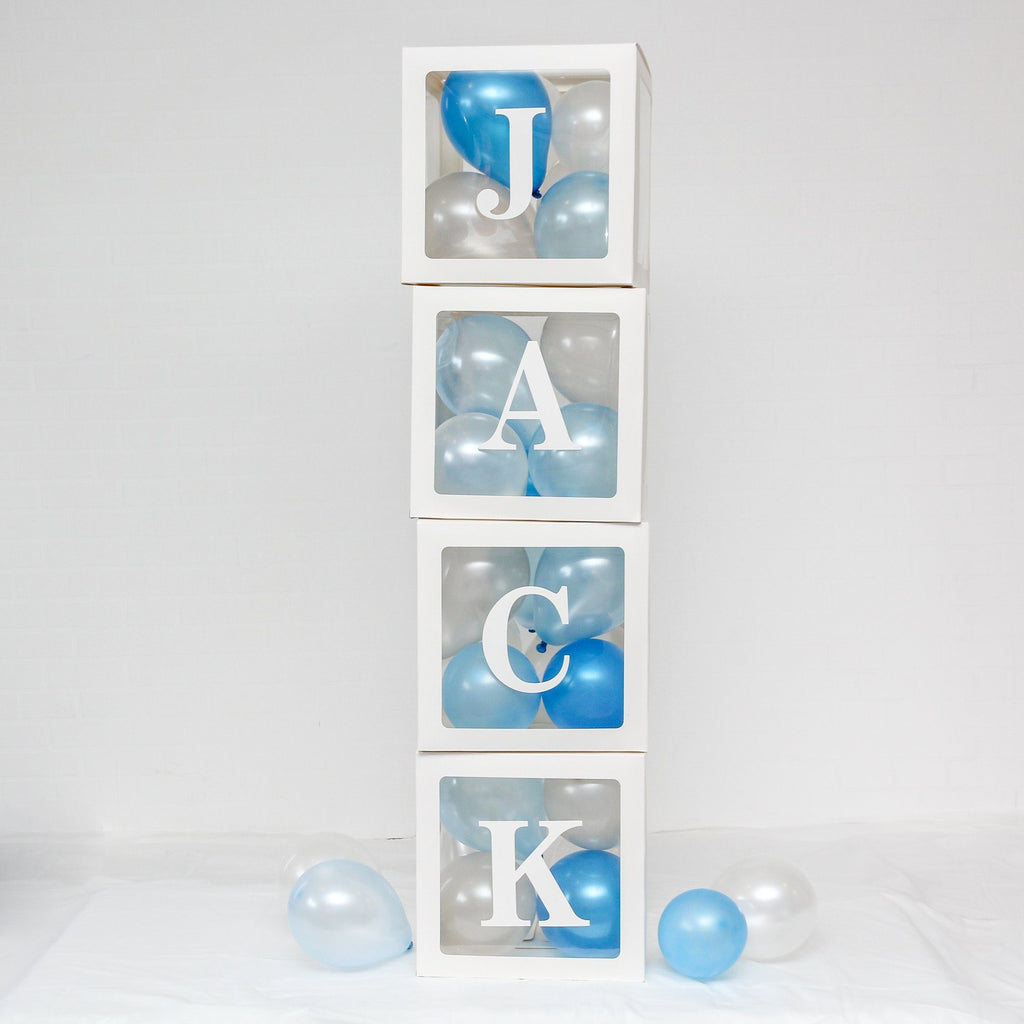 Individual Baby Shower Balloon Box White Lively & Co 