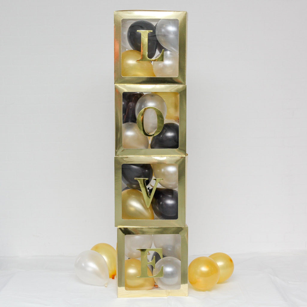 Individual Baby Shower Balloon Box Gold Lively & Co 