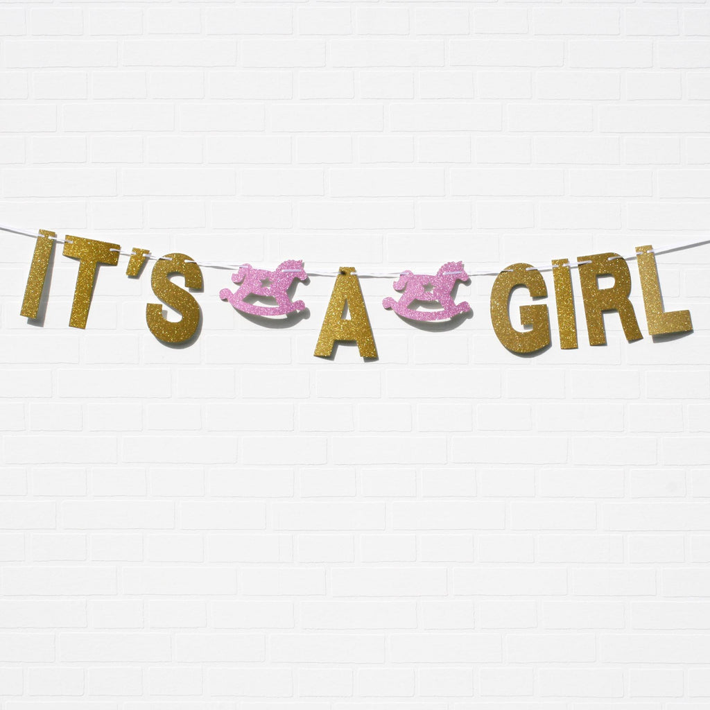 It's A Girl banner for A Baby Shower, Lively & Co