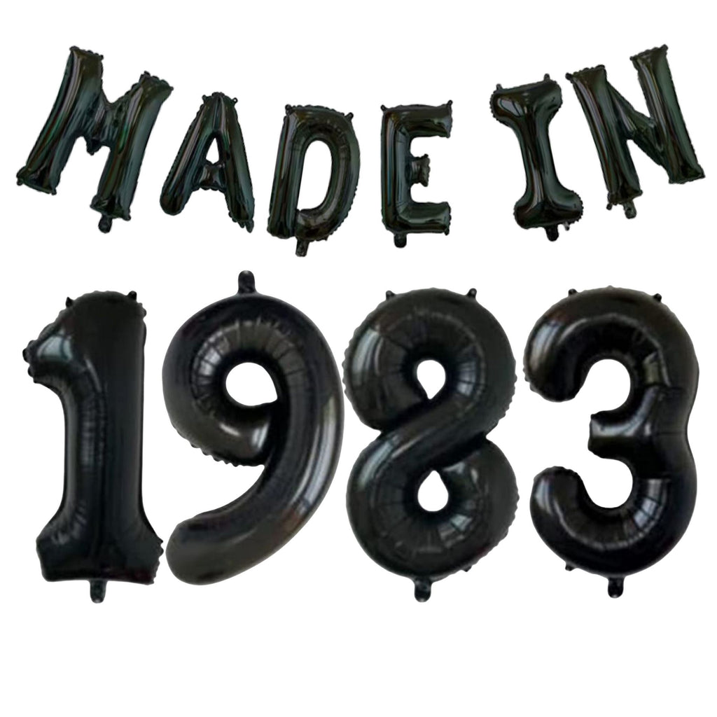 "MADE IN" Foil Balloon Set Black Lively & Co 