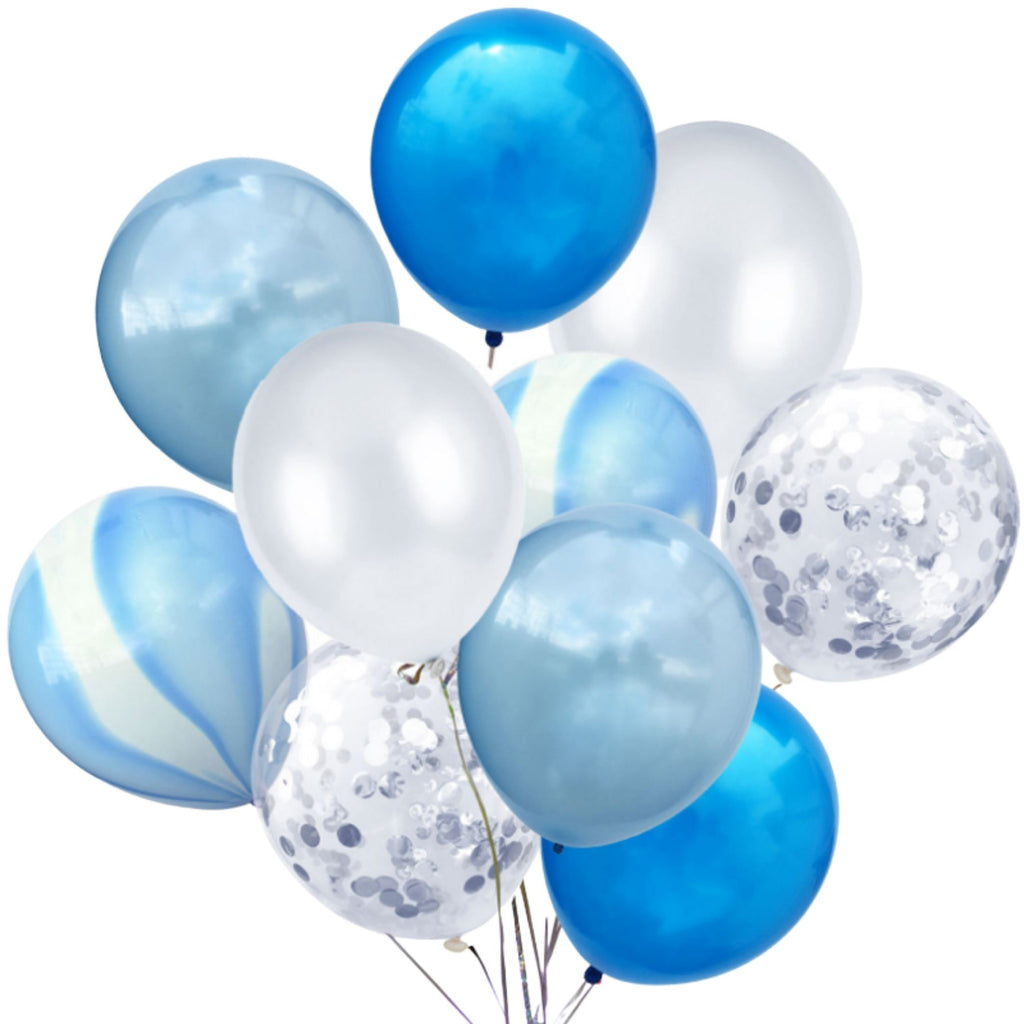 Blues, White & Blue Marble Magic Balloon Pack Lively & Co