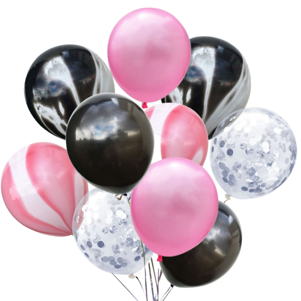 Pink & Black Marble Magic Balloon Pack Lively & Co