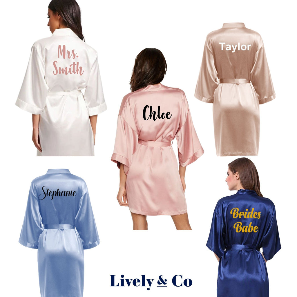 Personalised Bridal Robes Lively & Co