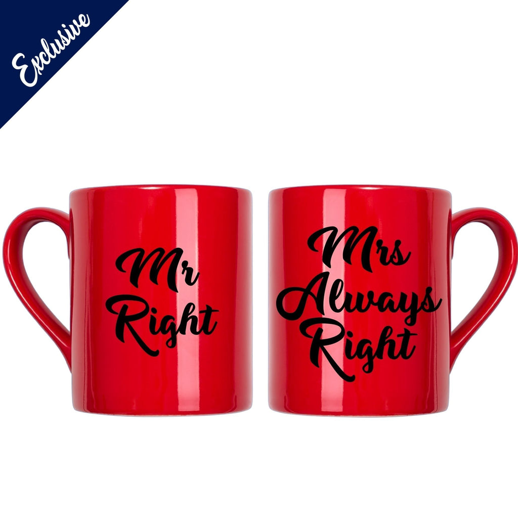 Mr Right & Mrs Always Right Decal Vinyl Stickers NEW Lively & Co 