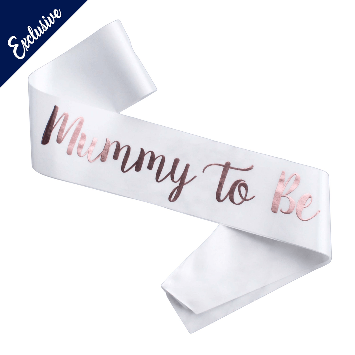 Rose gold mum to be deals sash