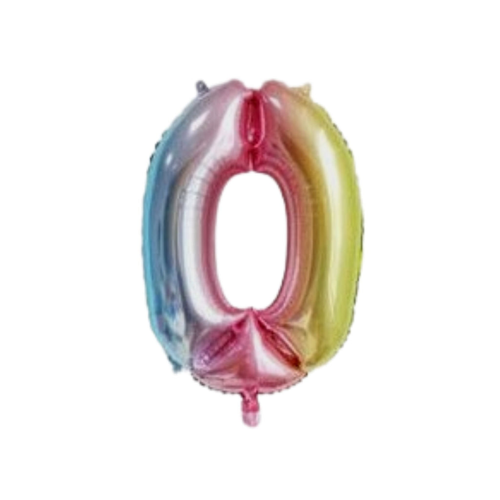 Rainbow Number Balloons Lively & Co Number 0 