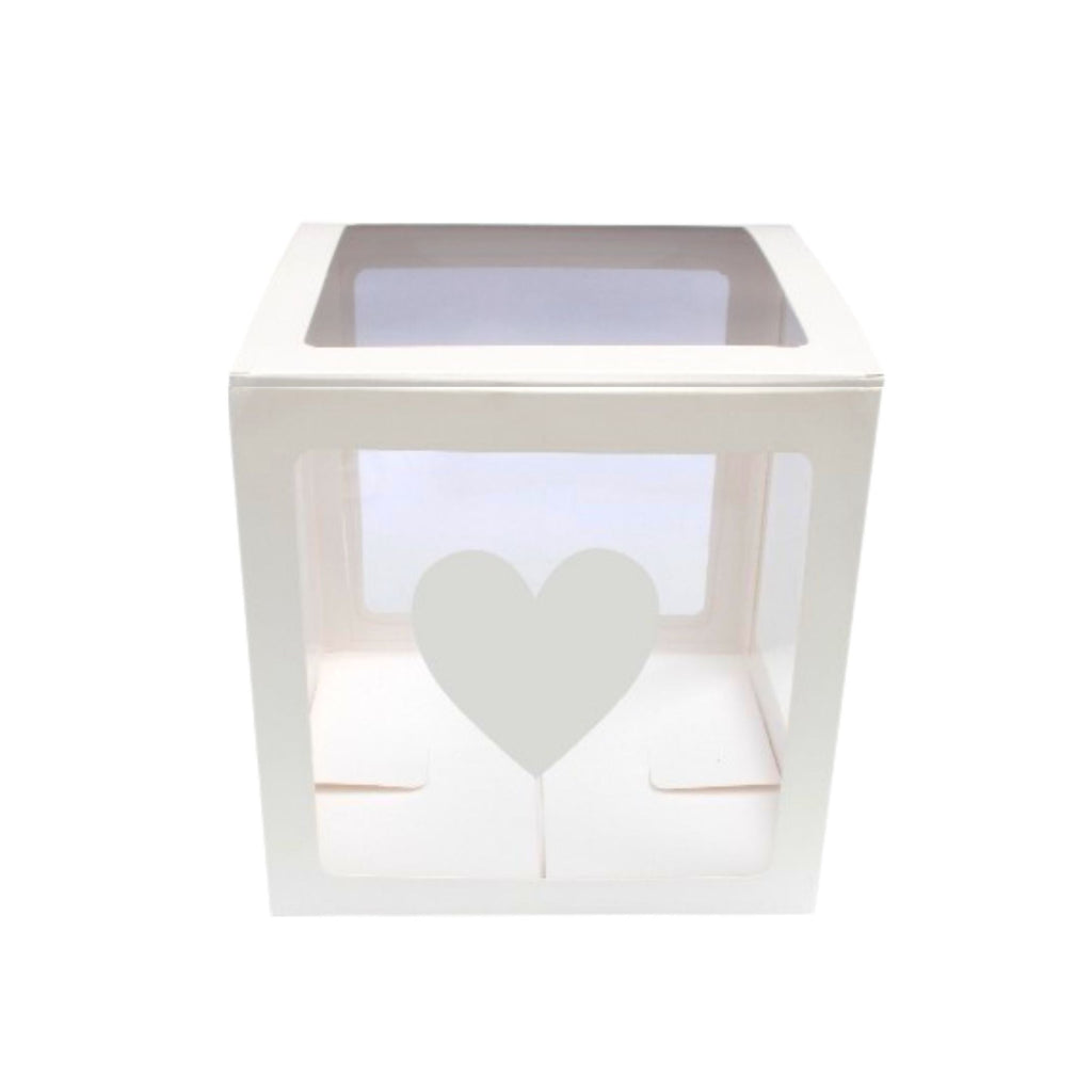 White baby box and heart