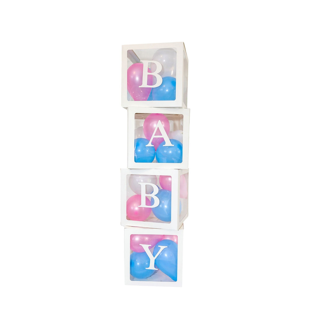 Baby Box 5" Balloon Set Pink & Blue NEW COLOUR Lively & Co 