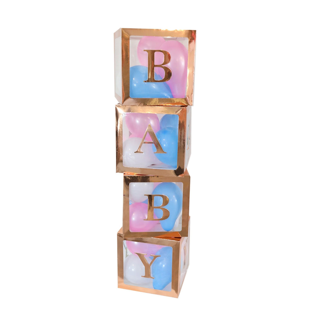 Baby Box 5" Balloon Set Pink & Blue NEW COLOUR Lively & Co 