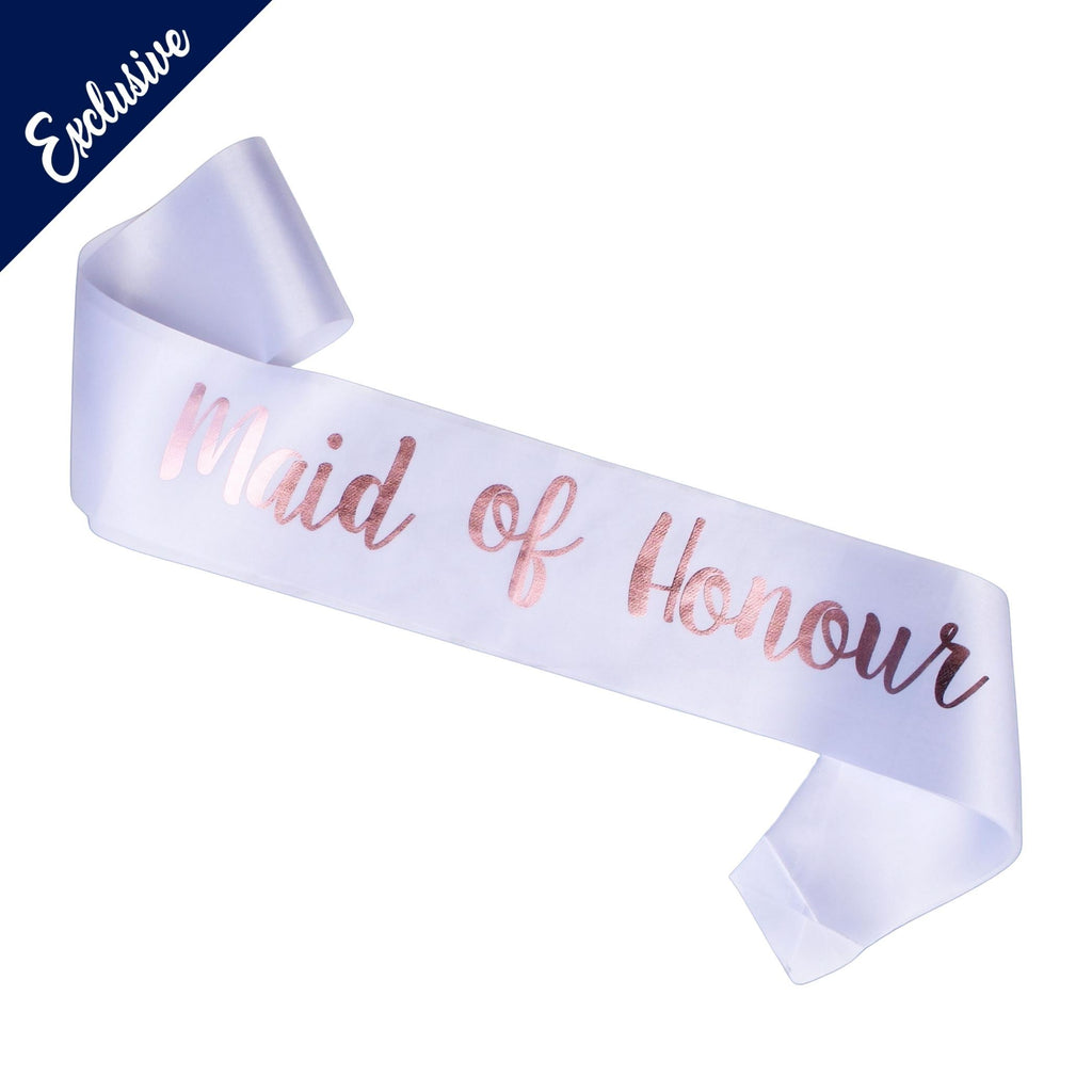 White Maid of Honour Sash NZ