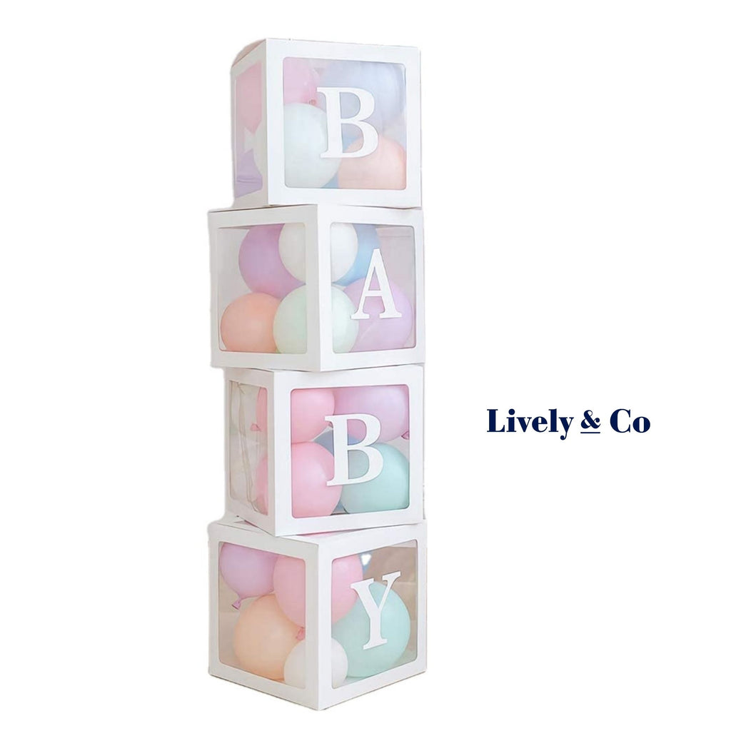 Baby box baby shower balloon box pastel