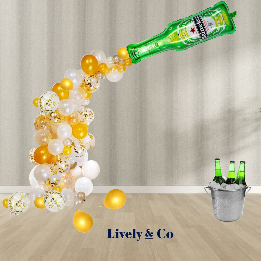 Hineken Beer Bottle DIY Balloon Garland Kit NEW Lively & Co