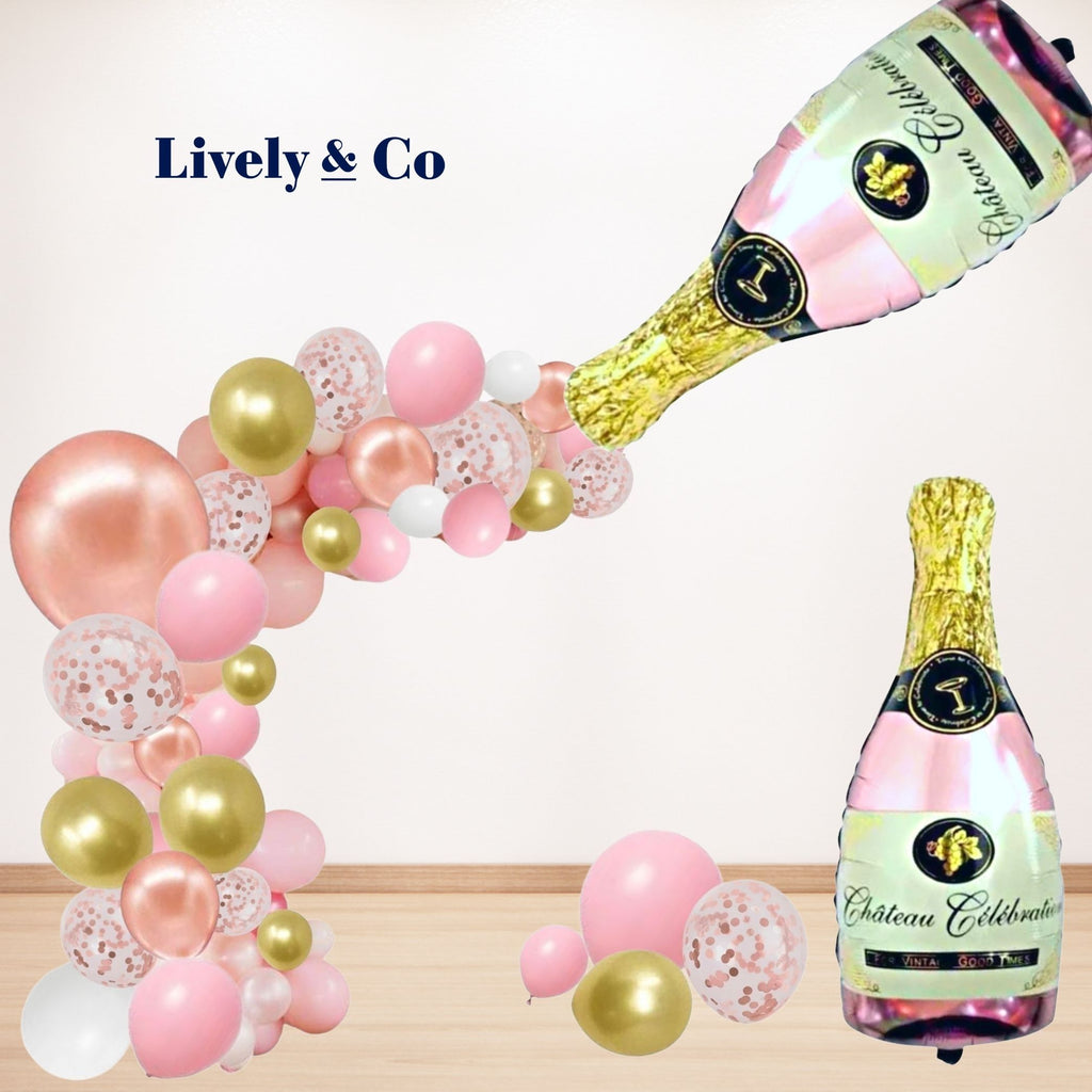 Champagne Bottle DIY Balloon Garland Kit