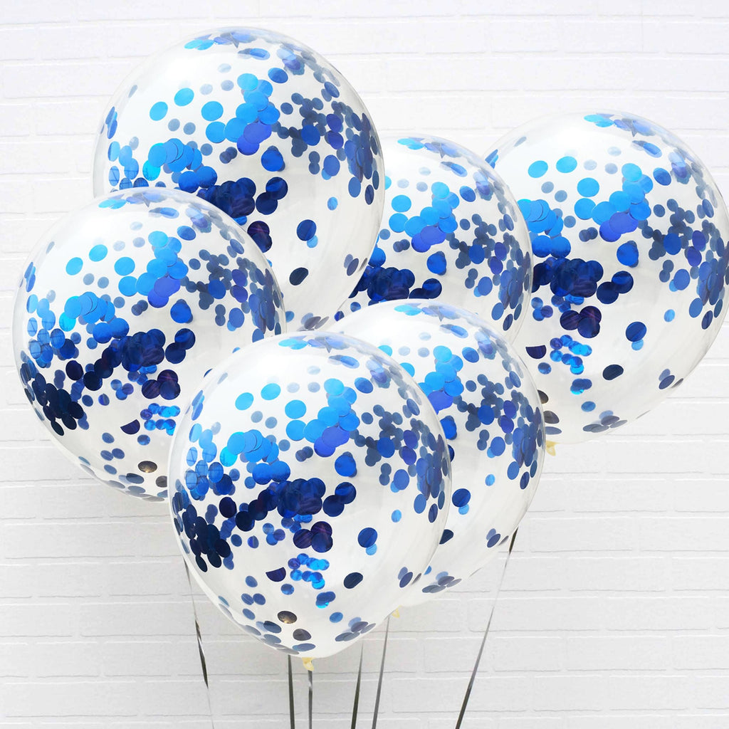 Blue confetti balloons NZ