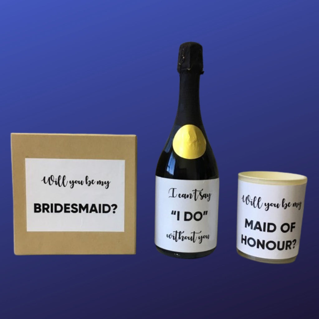 White Bridesmaid Proposal Stickers Black Writing NEW Lively & Co