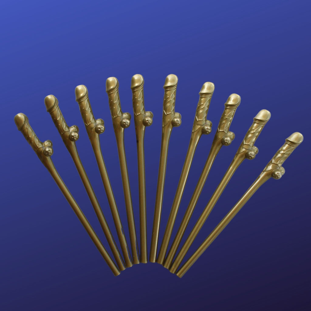 Gold Willy Straws for Lively & Co NZ