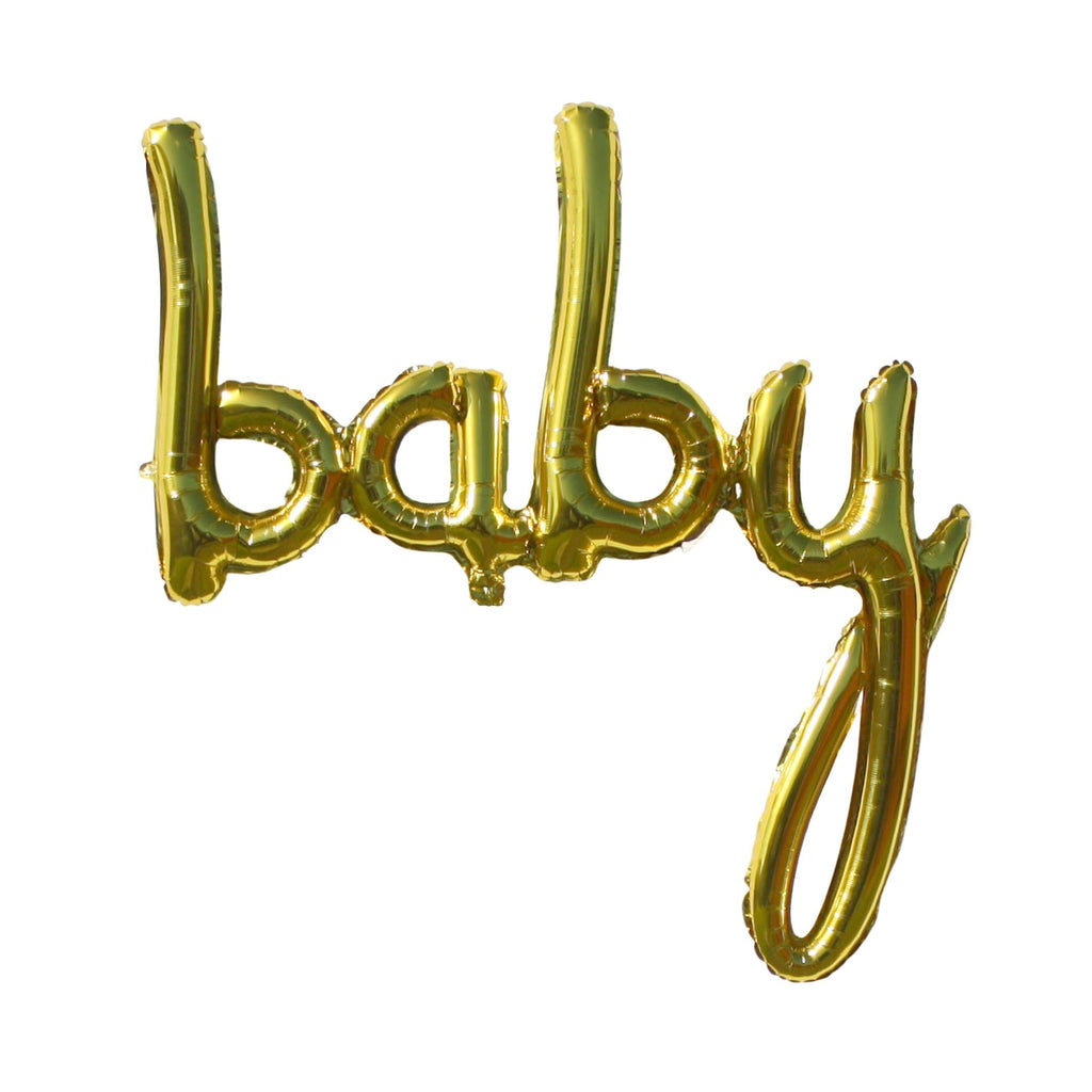 Script Baby Balloon Gold or Silver Lively & Co Gold 