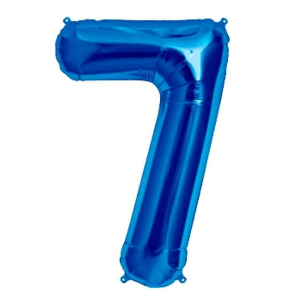 1 Metre High Blue Number Balloons Lively & Co Number 7