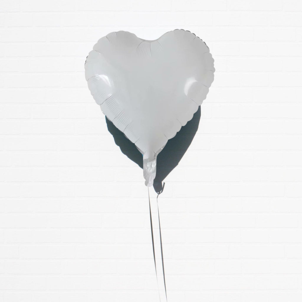 Heart Foil Balloon White NEW Lively & Co